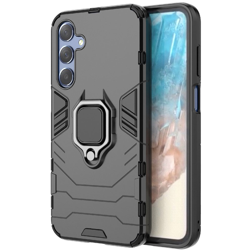 Til Samsung Galaxy M35 5G Cover Ring Kickstand PC+TPU Beskyttende Telefoncover