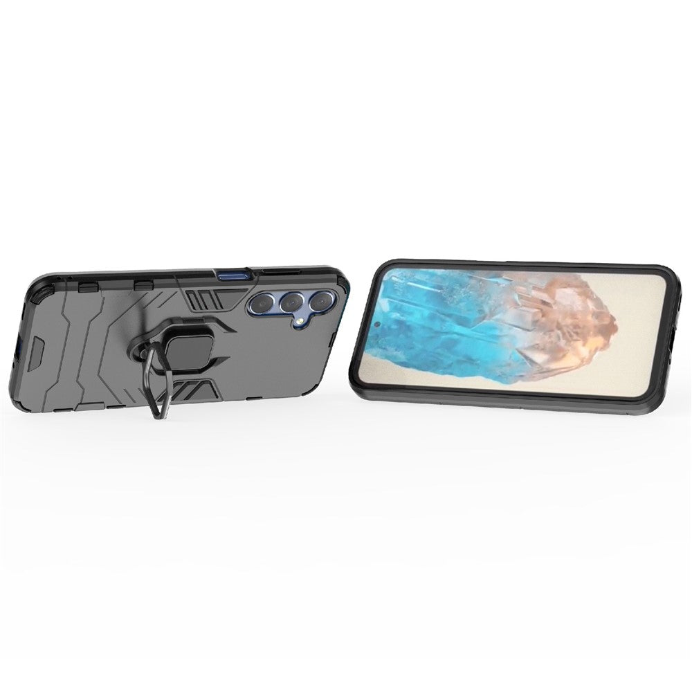 Til Samsung Galaxy M35 5G Cover Ring Kickstand PC+TPU Beskyttende Telefoncover