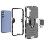 Til Samsung Galaxy M35 5G Cover Ring Kickstand PC+TPU Beskyttende Telefoncover