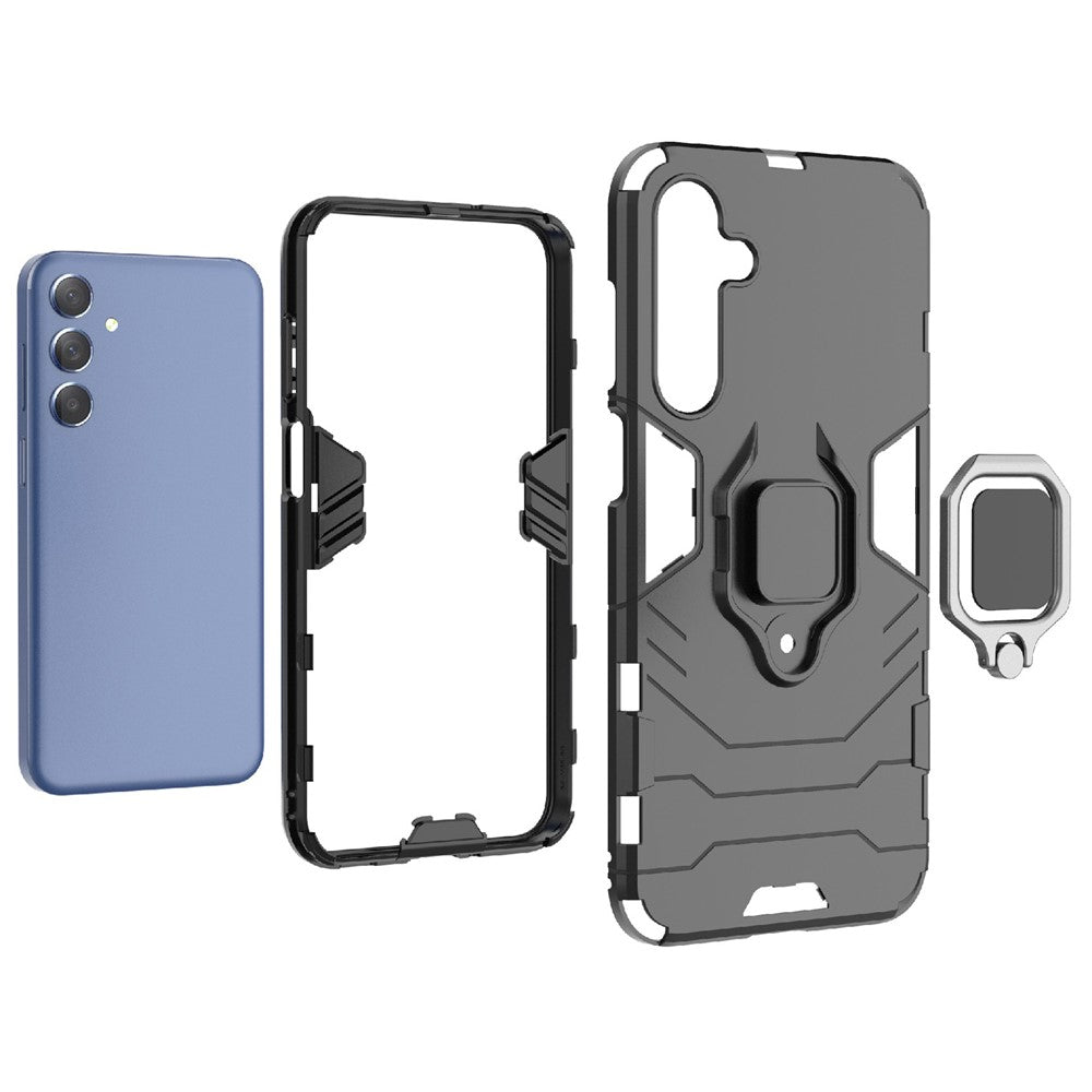 Til Samsung Galaxy M35 5G Cover Ring Kickstand PC+TPU Beskyttende Telefoncover
