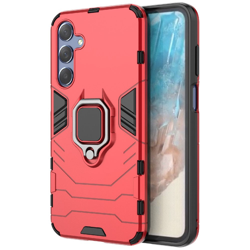 Til Samsung Galaxy M35 5G Cover Ring Kickstand PC+TPU Beskyttende Telefoncover