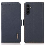 KHAZNEH Til Samsung Galaxy S24 FE Telefoncover RFID-blokerende ægte okselæder flipcover