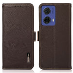 KHAZNEH Til Motorola Moto G85 5G / S50 Neo 5G Etui Ægte Koskind Telefoncover RFID-blokerende