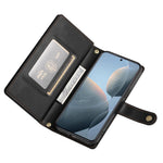 DF-011 For Xiaomi Poco X6 Pro 5G / Redmi K70E 5G Leather Case Zipper Wallet Multiple Card Slots