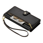 DF-011 For Xiaomi Poco X6 Pro 5G / Redmi K70E 5G Leather Case Zipper Wallet Multiple Card Slots