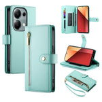 DF-011 For Xiaomi Poco M6 Pro 4G / Redmi Note 13 Pro 4G Wallet Case Zipper Leather Phone Cover