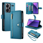 DF-011 For Xiaomi Redmi Note 13 Pro+ 5G Case Zipper Wallet Leather Phone Cover Stand View