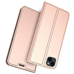For iPhone 13 Case Leather Phone Cover Stand with Hidden Magnetic Closure
