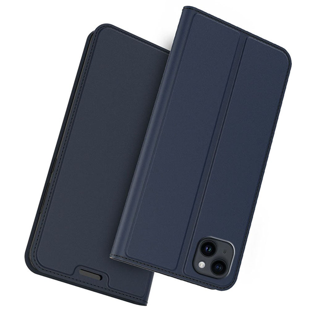 For iPhone 13 Case Leather Phone Cover Stand with Hidden Magnetic Closure