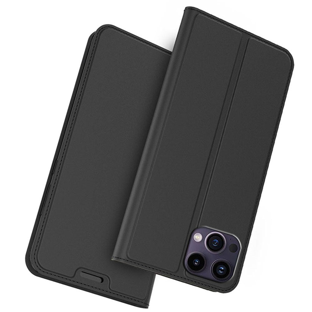 iPhone 13 Pro Max-skal, stativ, läderfodral med korthållare, inbyggd magnetisk stängning