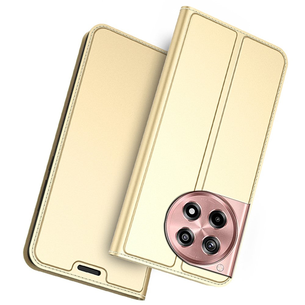 OnePlus 12R 5G / Ace 3 5G-skal Stark magnetisk stängning Skyddande lädermobilfodral Kortplats