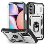 Til Samsung Galaxy A15 4G / 5G Cover TPU+PC Slide Camshield Kickstand Telefoncover