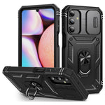Til Samsung Galaxy A15 4G / 5G Cover TPU+PC Slide Camshield Kickstand Telefoncover