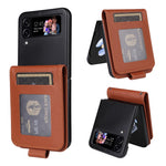 For Samsung Galaxy Z Flip4 5G Case Card Slots PU Leather Phone Cover