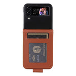 For Samsung Galaxy Z Flip4 5G Case Card Slots PU Leather Phone Cover