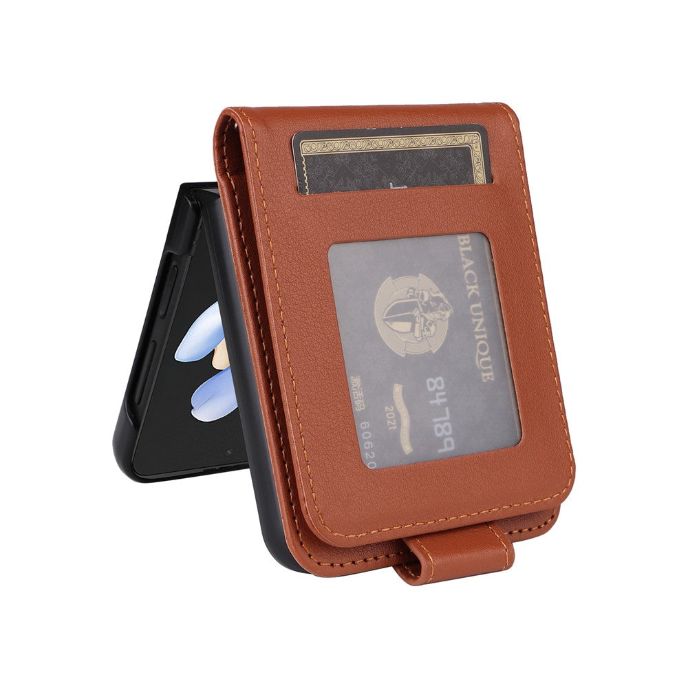 For Samsung Galaxy Z Flip4 5G Case Card Slots PU Leather Phone Cover