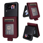 For Samsung Galaxy Z Flip4 5G Case Card Slots PU Leather Phone Cover