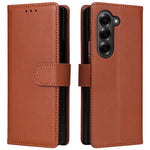 Til Samsung Galaxy Z Fold6 5G lædercover med kortholder