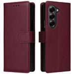 Til Samsung Galaxy Z Fold6 5G lædercover med kortholder