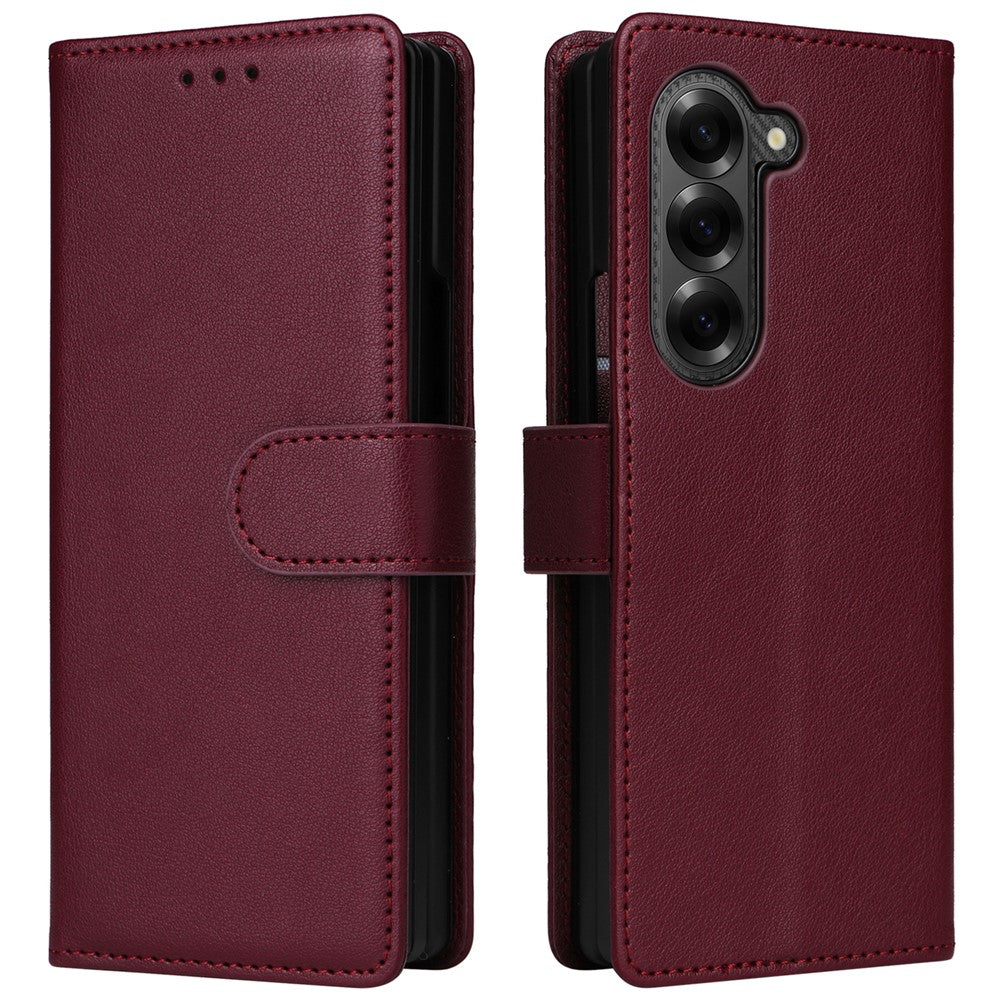 Til Samsung Galaxy Z Fold6 5G lædercover med kortholder