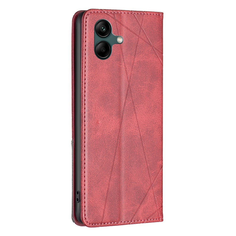 For Samsung Galaxy A06 4G Case Card Slots PU Leather Geometric Phone Cover