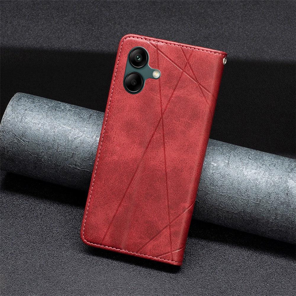 For Samsung Galaxy A06 4G Case Card Slots PU Leather Geometric Phone Cover