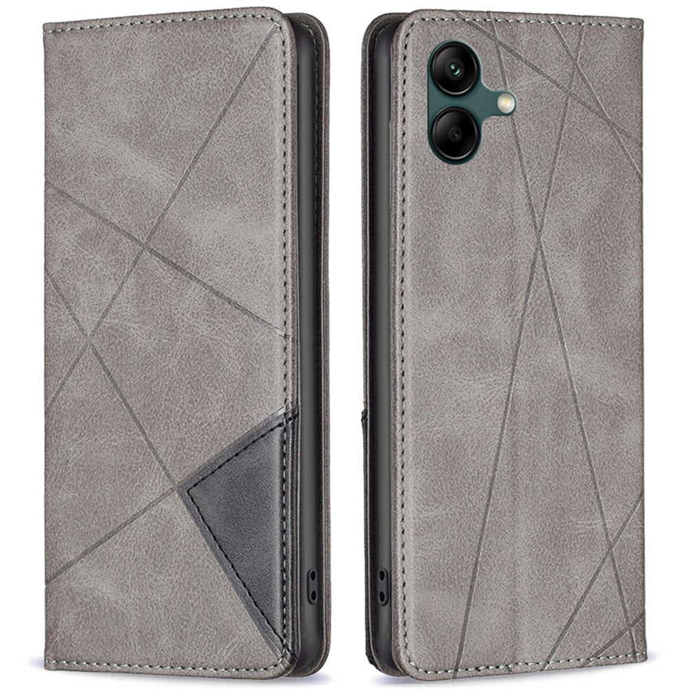 For Samsung Galaxy A06 4G Case Card Slots PU Leather Geometric Phone Cover