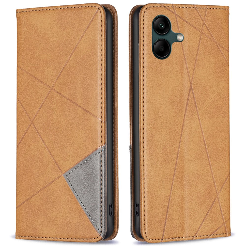 For Samsung Galaxy A06 4G Case Card Slots PU Leather Geometric Phone Cover