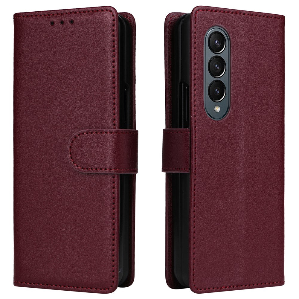 Til Samsung Galaxy Z Fold4 5G cover i PU-læder med 3 kortpladser