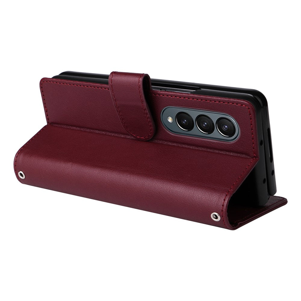 Til Samsung Galaxy Z Fold4 5G cover i PU-læder med 3 kortpladser