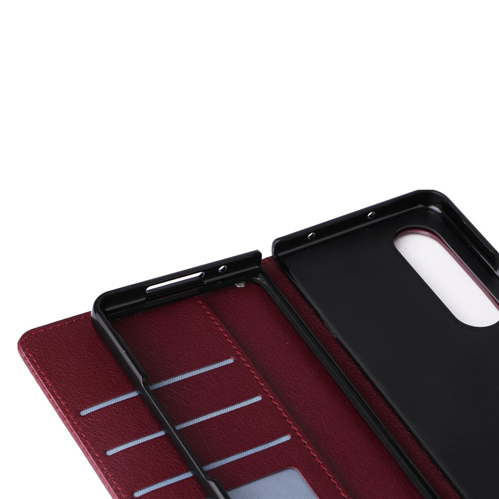 Til Samsung Galaxy Z Fold4 5G cover i PU-læder med 3 kortpladser