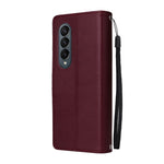 Til Samsung Galaxy Z Fold4 5G cover i PU-læder med 3 kortpladser