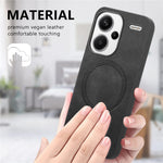 For Xiaomi Redmi Note 13 Pro+ 5G Leather Back Magnetic Case Skin-touch Phone Cover