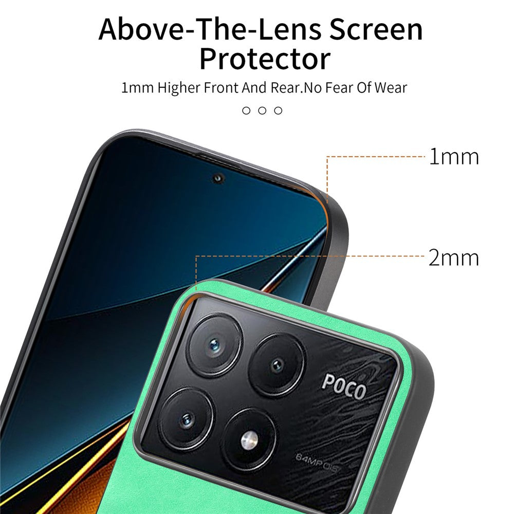 For Xiaomi Poco X6 Pro 5G  /  Redmi K70E 5G Leather Back Magnetic Case Skin-Touch Phone Cover