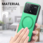 For Xiaomi Poco X6 Pro 5G  /  Redmi K70E 5G Leather Back Magnetic Case Skin-Touch Phone Cover