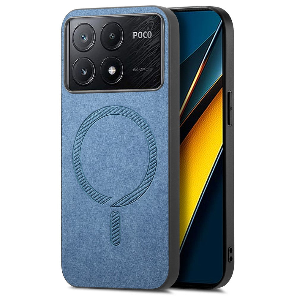 For Xiaomi Poco X6 Pro 5G  /  Redmi K70E 5G Leather Back Magnetic Case Skin-Touch Phone Cover