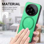 For Xiaomi 14 Ultra Leather Back Magnetic Case Skin-touch Phone Cover