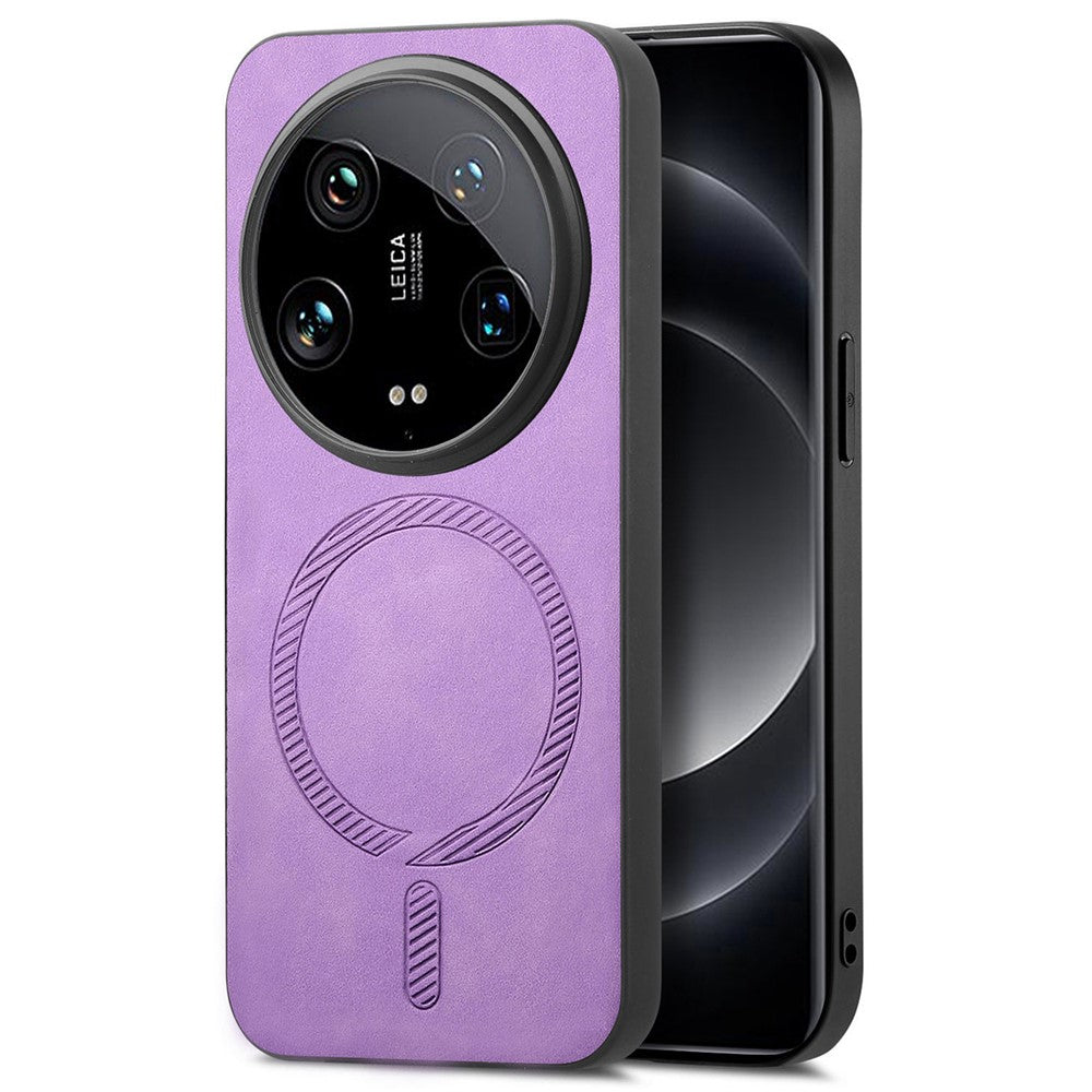 For Xiaomi 14 Ultra Leather Back Magnetic Case Skin-touch Phone Cover
