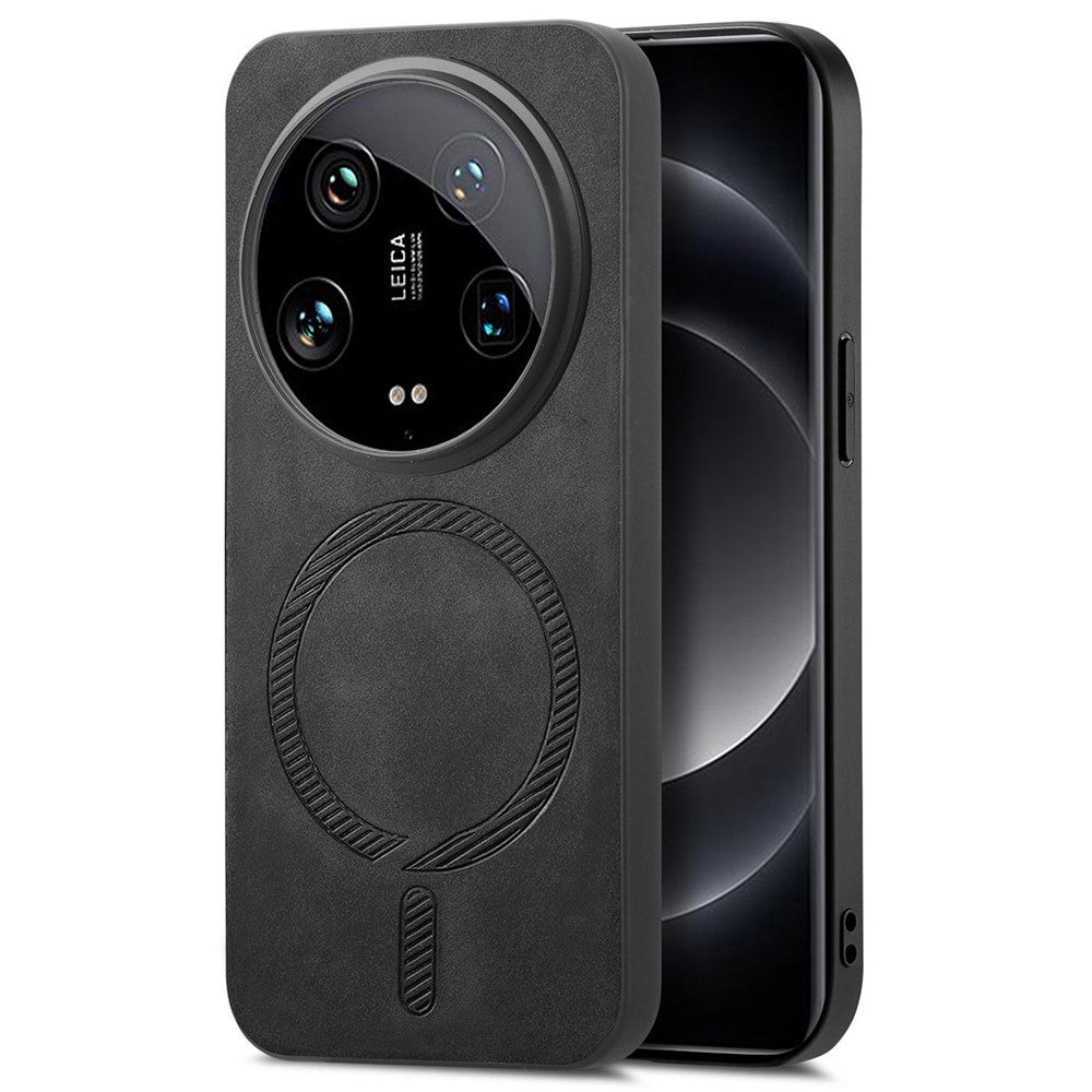 For Xiaomi 14 Ultra Leather Back Magnetic Case Skin-touch Phone Cover
