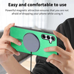 Til Samsung Galaxy A55 5G læderbagcover magnetisk etui hudvenligt telefoncover