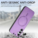 Til Samsung Galaxy A55 5G læderbagcover magnetisk etui hudvenligt telefoncover