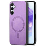 Til Samsung Galaxy A55 5G læderbagcover magnetisk etui hudvenligt telefoncover
