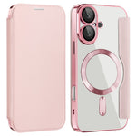 For iPhone 16 Magnetic Case RFID Blocking Leather Phone Cover