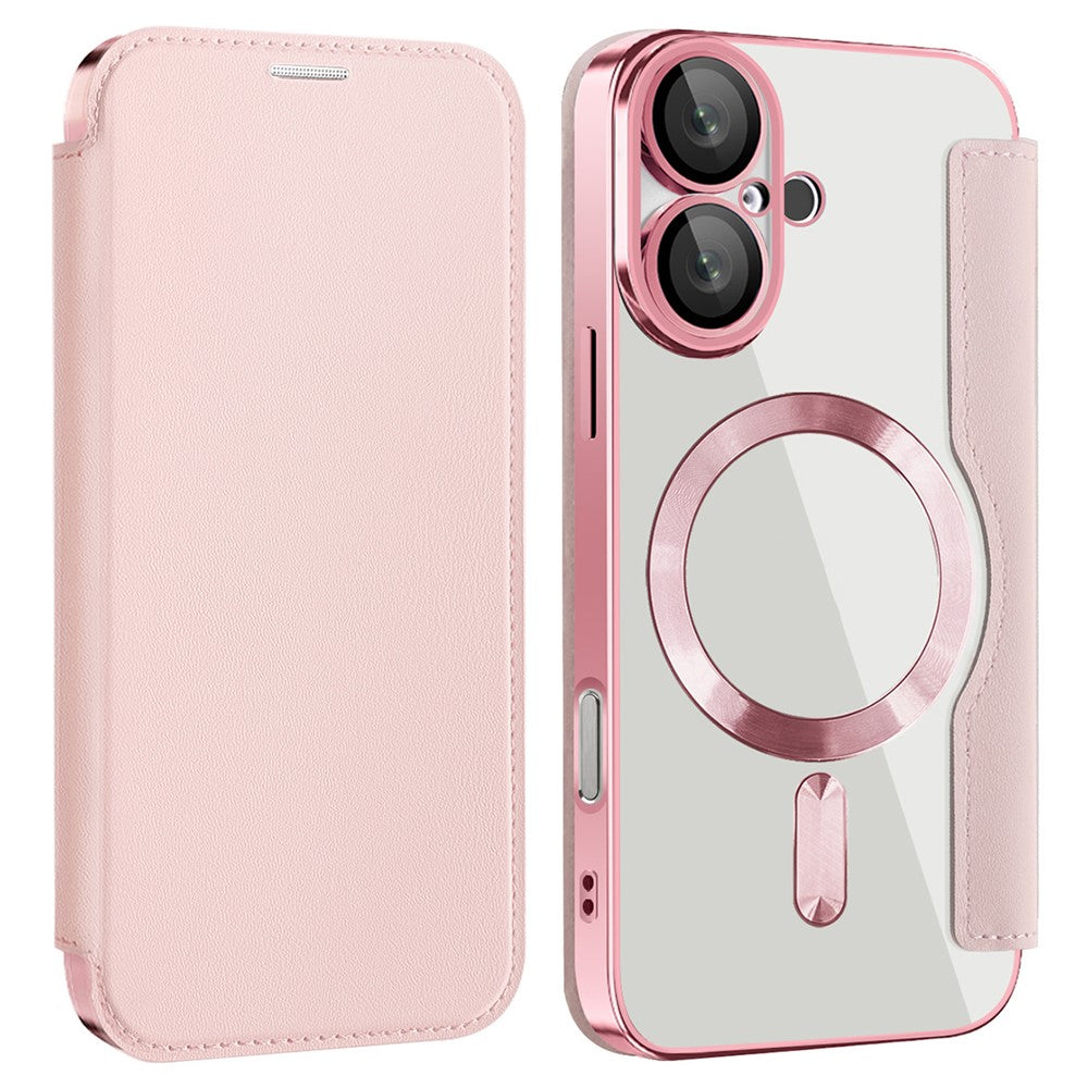 For iPhone 16 Magnetic Case RFID Blocking Leather Phone Cover