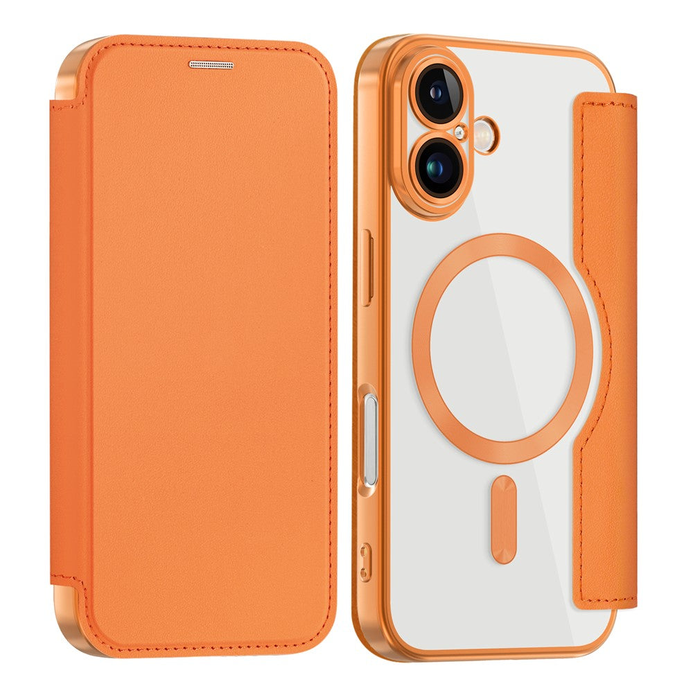 For iPhone 16 Magnetic Case RFID Blocking Leather Phone Cover