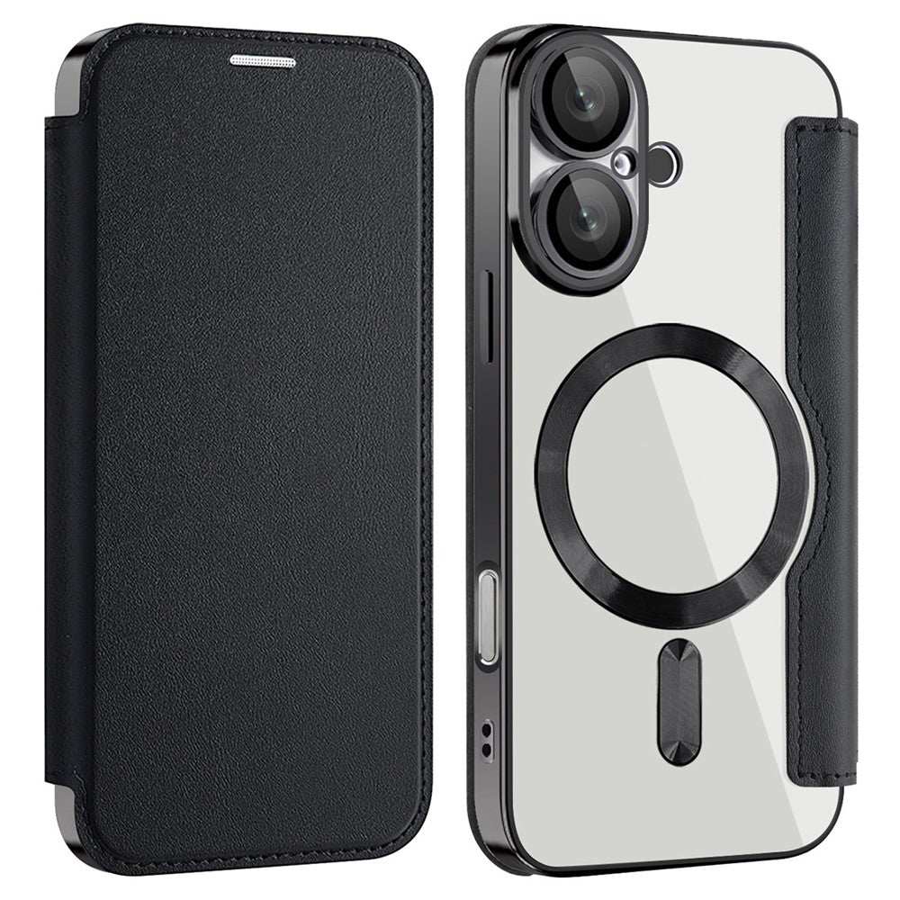 For iPhone 16 Plus Case Compatible with MagSafe RFID Blocking Leather Phone Cover