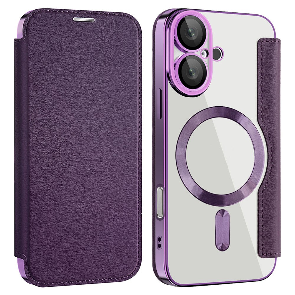 Til iPhone 16 Plus Cover Kompatibel med MagSafe RFID-blokerende lædertelefoncover