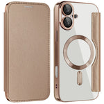 Til iPhone 16 Plus Cover Kompatibel med MagSafe RFID-blokerende lædertelefoncover