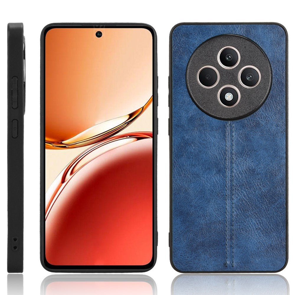 For Oppo Reno12 F 4G Cell Phone Case Stitching Line PU Leather+PC+TPU Anti-Drop Cover