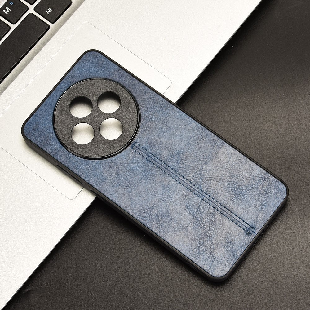 For Oppo Reno12 F 4G Cell Phone Case Stitching Line PU Leather+PC+TPU Anti-Drop Cover